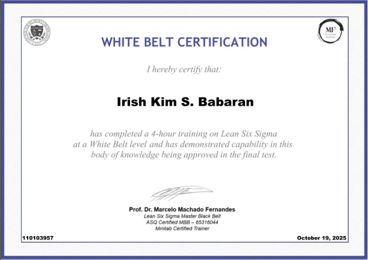 Lean Six Sigma White Belt